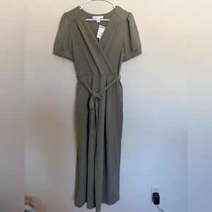 Olive Green Wide Leg Jumpsuit
